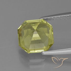 Apatite Gemstone in 8.5 x 8.4 mm Size for Sale, Apatite Stone in Medium Yellow Color
