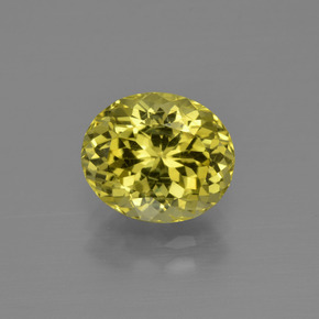 2.48 ct Yellow Apatite Gemstone, Apatite Gem in Oval Facet Shape for Sale.