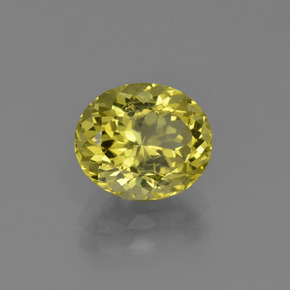 2.48 ct Yellow Apatite Stone, Natural Apatite in Oval Facet Shape for Sale