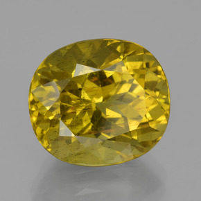 11.65 ct Yellow Apatite Stone, Natural Apatite in Oval Facet Shape for Sale