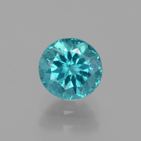 1.14 ct Green Apatite Gemstone, Apatite Gem in Round Facet Shape for Sale.