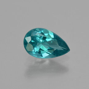 1.26 ct Green Apatite Gemstone, Apatite Gem in Pear Facet Shape for Sale.