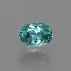 1.35 ct Green Apatite Gemstone, Apatite Gem in Oval Facet Shape for Sale.