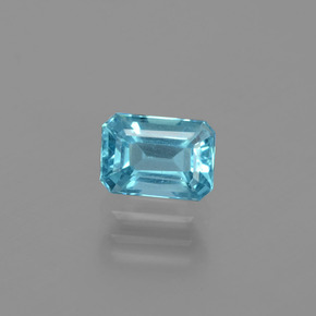 1.10 ct Blue Apatite Gemstone, Apatite Gem in Octagon Facet Shape for Sale.