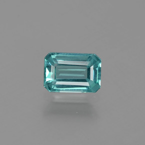 1.30 ct Blue Apatite Gemstone, Apatite Gem in Octagon Facet Shape for Sale.