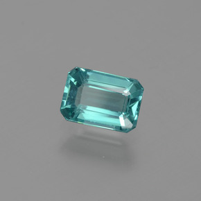 1.30 ct Blue Apatite Stone, Natural Apatite in Octagon Facet Shape for Sale