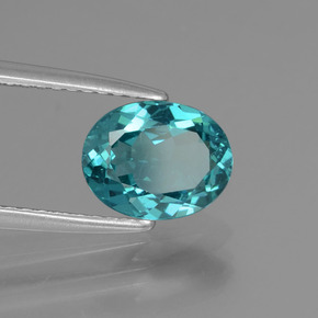 1.40 ct Blue Apatite Stone, Natural Apatite in Oval Facet Shape for Sale