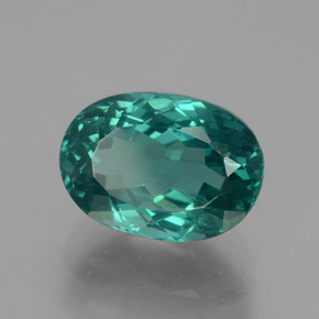 6.56 ct Green Apatite Stone, Natural Apatite in Oval Facet Shape for Sale