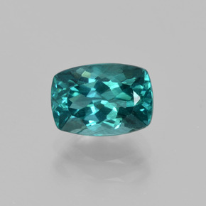 1.57 ct Blue Apatite Gemstone, Apatite Gem in Cushion-Cut Shape for Sale.