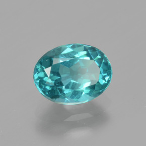 1.38 ct Blue Apatite Stone, Natural Apatite in Oval Facet Shape for Sale
