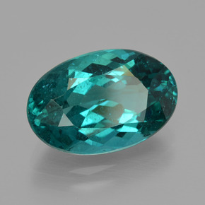 5.14 ct Blue Apatite Stone, Natural Apatite in Oval Facet Shape for Sale