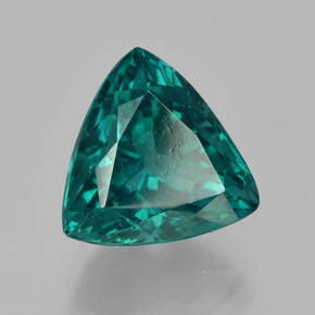 5.57 ct Green Apatite Stone, Natural Apatite in Trillion Facet Shape for Sale
