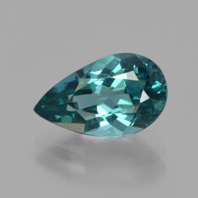 3.17 ct Green Apatite Gemstone, Apatite Gem in Pear Facet Shape for Sale.