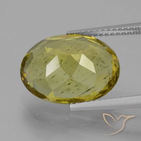 Apatite Gemstone in 14.8 x 11.4 mm Size for Sale, Apatite Stone in Medium Yellow Color