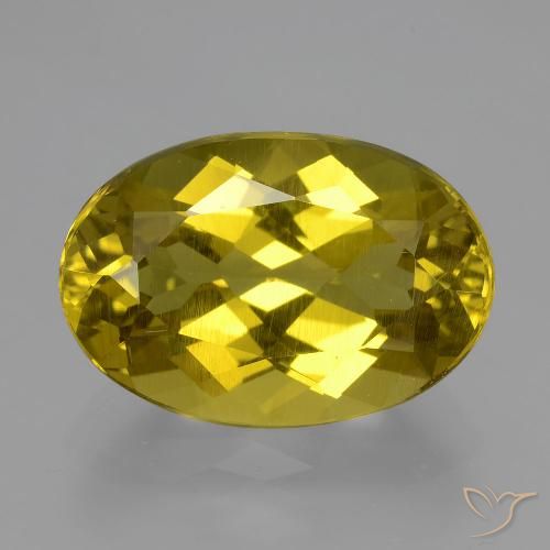 9 ct Yellow Apatite, 16.4 x 11.1 mm Oval Cut From Madagascar, Photo A