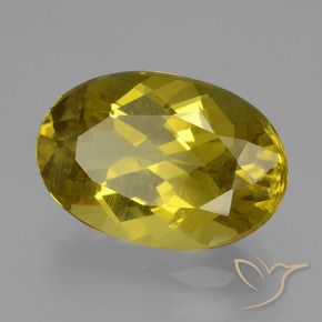 9.00 ct Yellow Apatite Stone, Natural Apatite in Oval Facet Shape for Sale
