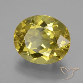9.01 ct Yellow Apatite Stone, Natural Apatite in Oval Facet Shape for Sale
