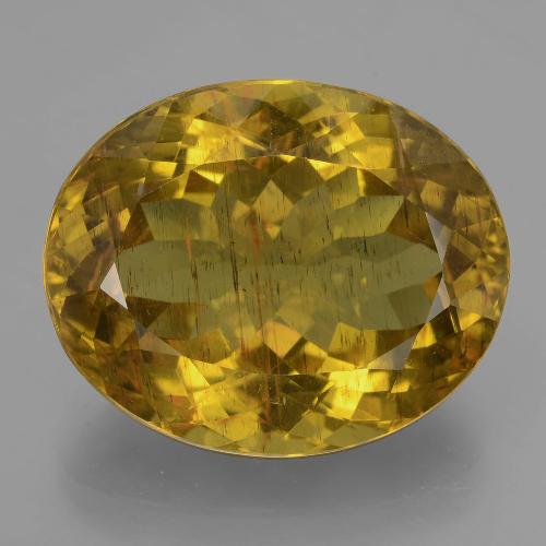 Medium Yellow Apatite Gem - 23.3ct Oval Facet (ID: 407386)