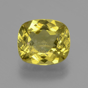 4.28 ct Yellow Apatite Gemstone, Apatite Gem in Cushion-Cut Shape for Sale.