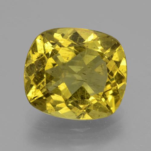 Apatita Amarillo Forma Cojín de 12,5 x 11,1mm de Madagascar, peso de 6.29 ct, piedra preciosa natural No tratado en vs-si Clarity, Apatita Corte en Forma Cojín de 1 pieza - Color: Amarillo otoño, dureza Mohs de 5 - 5, Photo A