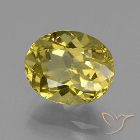 5.50 ct Yellow Apatite Stone, Natural Apatite in Oval Facet Shape for Sale