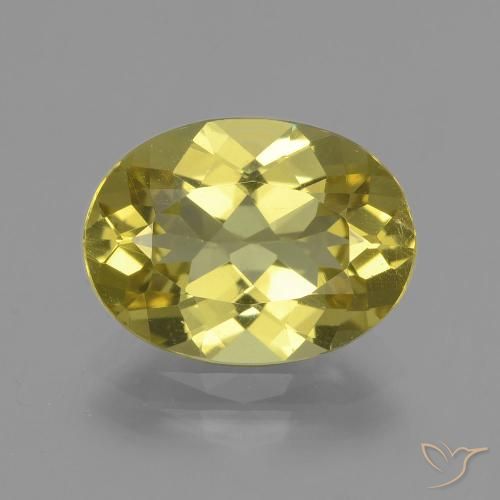 3.90ct Natural Medium Yellow Apatite, Oval, VS