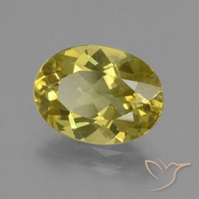 3.90 ct Yellow Apatite Stone, Natural Apatite in Oval Facet Shape for Sale