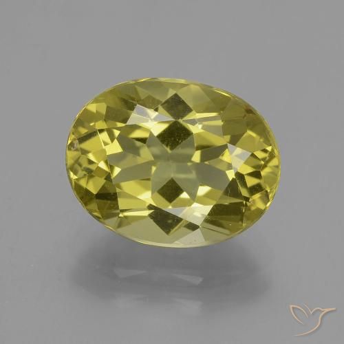 4.45ct Oval Facet Yellow Apatite from Madagascar, Dimension 11.6 x 9mm, Natural untreated Gemstone, VVS-VS Clarity, 1 piece Apatite in Medium Yellow Color, Mohs Hardness of 5 - 5, Photo A