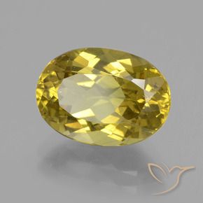 4.54 ct Yellow Apatite Stone, Natural Apatite in Oval Facet Shape for Sale