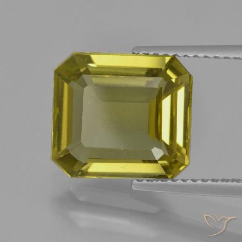 5.34ct Natural Earthy Gold Apatite, Emerald Cut, VS