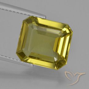 5.34 ct Golden Apatite Stone, Natural Apatite in Octagon Facet Shape for Sale