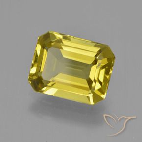 4.69 ct Yellow Apatite Stone, Natural Apatite in Octagon Facet Shape for Sale