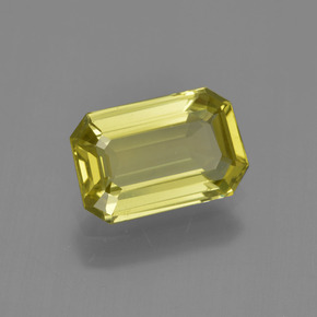 2.56 ct Yellow Apatite Stone, Natural Apatite in Octagon Facet Shape for Sale