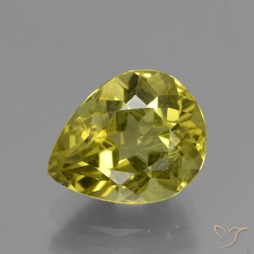 3.73ct Natural Earthy Yellow Apatite, Pear Shape, VS