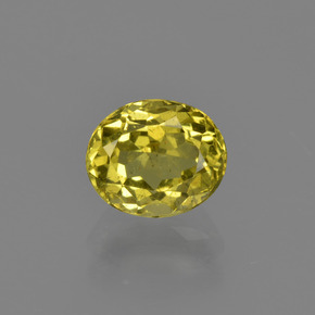 1.25 ct Yellow Apatite Gemstone, Apatite Gem in Oval Facet Shape for Sale.