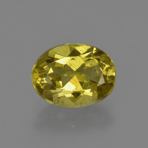 2.17 ct Yellow Apatite Gemstone, Apatite Gem in Oval Facet Shape for Sale.