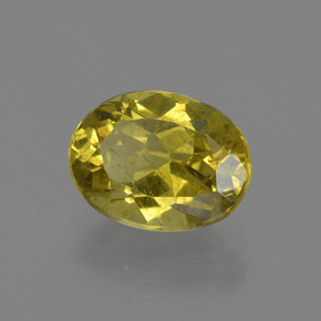 2.17 ct Yellow Apatite Stone, Natural Apatite in Oval Facet Shape for Sale