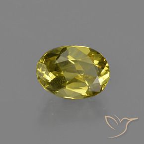 1.91 ct Yellow Apatite Stone, Natural Apatite in Oval Facet Shape for Sale