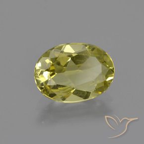 2.26 ct Yellow Apatite Stone, Natural Apatite in Oval Facet Shape for Sale