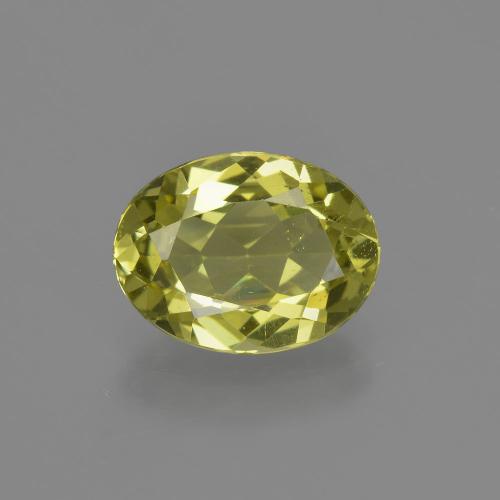 10,1 x 7,7mm ovaler gelber Apatit aus Madagaskar, Gewicht von 2,28 ct, natürlicher Edelstein in VS Reinheit, 1 Stück ovaler Apatit - Farbe: Erdiges Gelb, Mohs-Härte von 5 - 5, Photo A