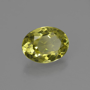 2.28 ct Yellow Apatite Stone, Natural Apatite in Oval Facet Shape for Sale