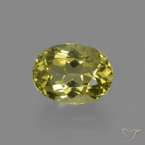 2.58ct Natural Medium Yellow Apatite, Oval, VS