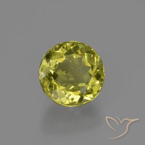 2.65 ct Yellow Apatite Stone, Natural Apatite in Round Facet Shape for Sale