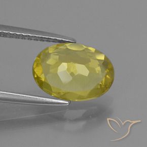 Apatite Gemstone in 11 x 8.3 mm Size for Sale, Apatite Stone in Pineapple Yellow Color