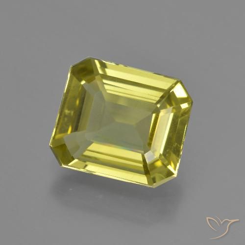 3.23ct Natural Light Yellow Apatite, Emerald Cut, VS