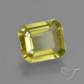 3.23 ct Yellow Apatite Stone, Natural Apatite in Octagon Facet Shape for Sale