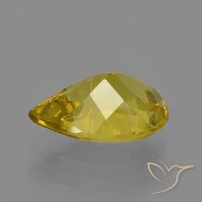 Apatite Gemstone in 12.3 x 8.6 mm Size for Sale, Apatite Stone in Medium Yellow Color