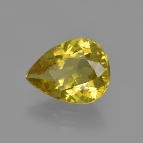 2.78 ct Yellow Apatite Stone, Natural Apatite in Pear Facet Shape for Sale