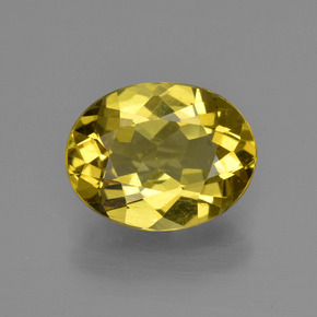 3.12 ct Yellow Apatite Gemstone, Apatite Gem in Oval Facet Shape for Sale.