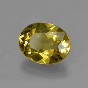 3.12 ct Yellow Apatite Stone, Natural Apatite in Oval Facet Shape for Sale